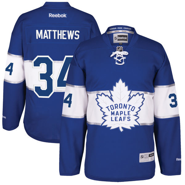 Men Toronto Maple Leafs #34 Auston Matthews Reebok Blue 2017 Centennial Classic Premier Player Jersey->philadelphia flyers->NHL Jersey